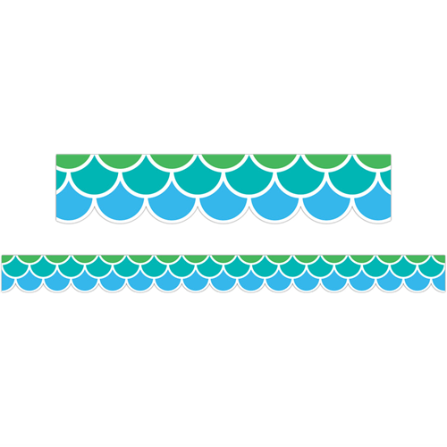 16. Cool Tones Scallops Border